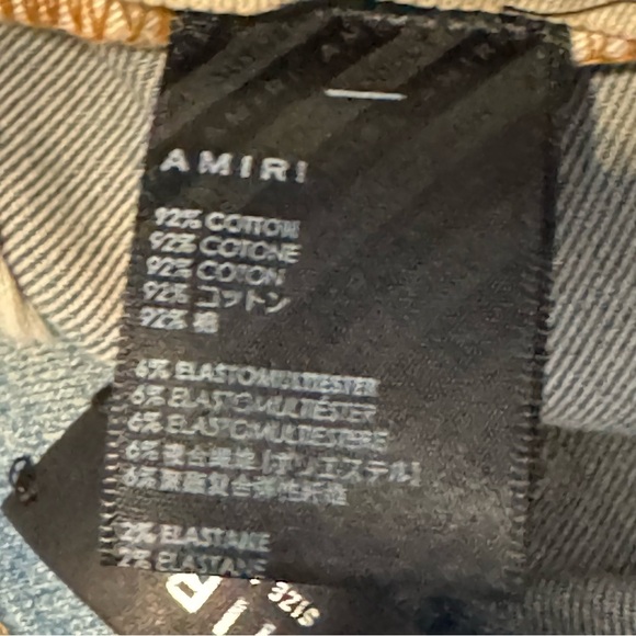 AMIRI Vintage Bandana Artpatch Jeans Clay Indigo 31x34” - Picture 14 of 16